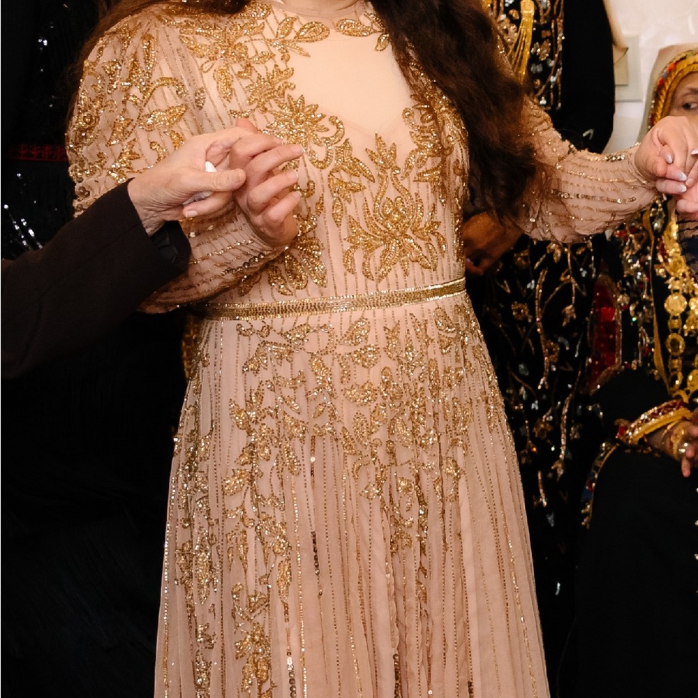 Elegant Gold Embellished Gown